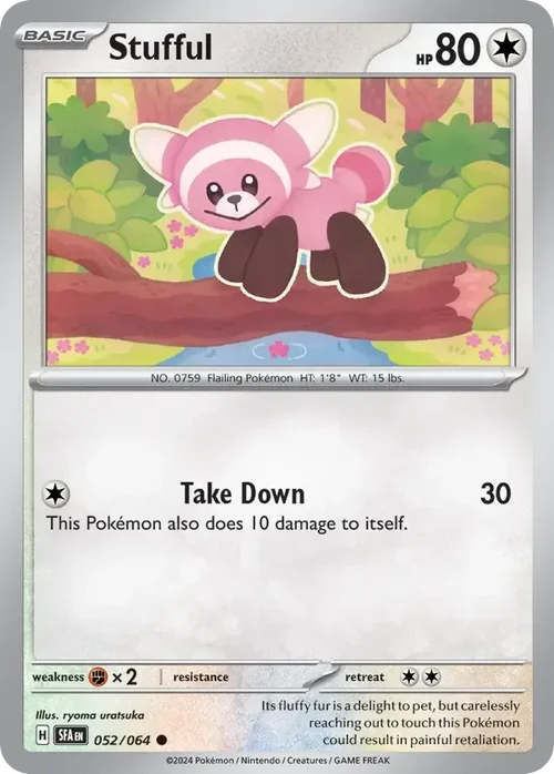 Stufful 52 Pokemon card from Shrouded Fable set