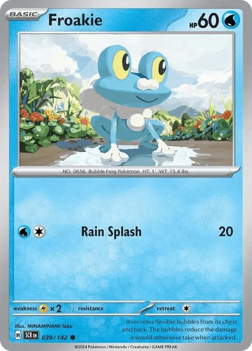Froakie 39 Pokemon card from Stellar Crown set