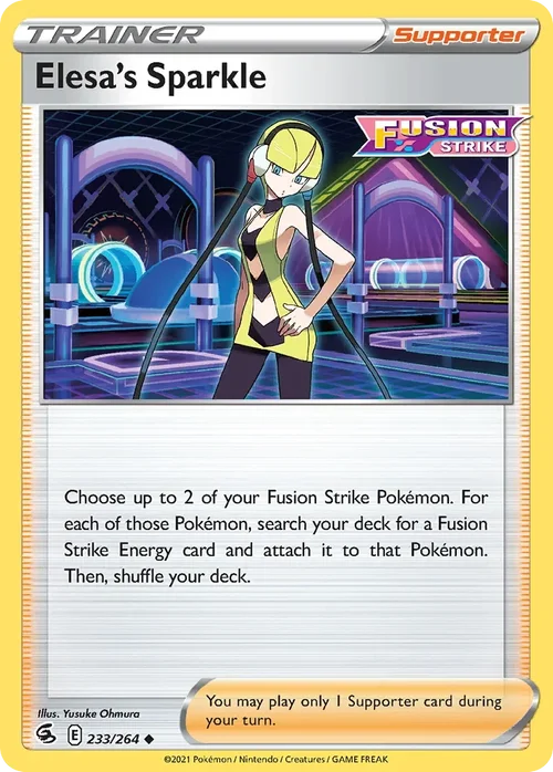 Elesa's Sparkle 233 Pokemon card from Fusion Strike set