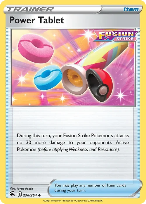 Power Tablet 236 Pokemon card from Fusion Strike set