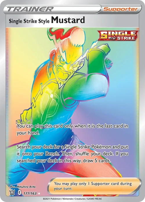 177/163 from Battle Styles Rainbow Rare Trainer Card