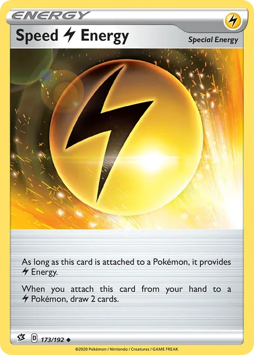 Speed Lightning Energy 173 Pokemon card from Rebel Clash set