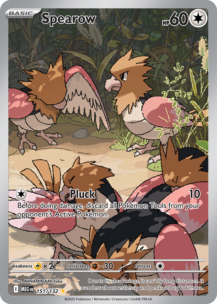 Spearow 151 Pokemon card from Mega Evolution set