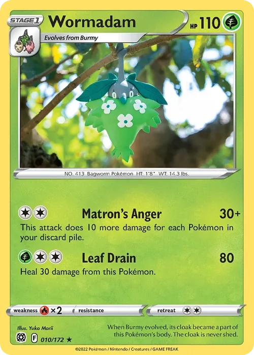 Wormadam 010 Pokemon card from Brilliant Stars set