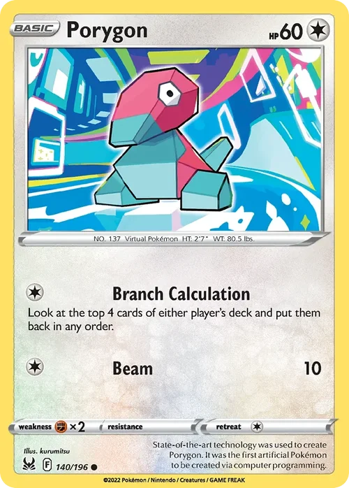 140/196 from Lost Origin Common Pokemon Card