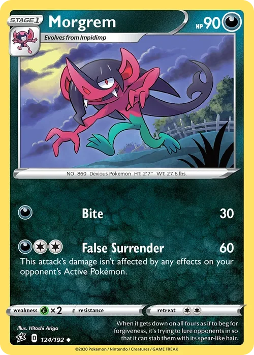Morgrem 124 Pokemon card from Rebel Clash set