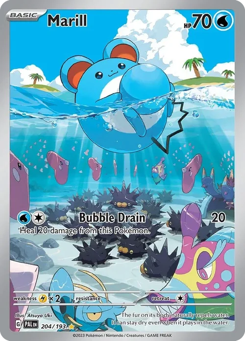 Marill 204 Pokemon card from Paldea Evolved set
