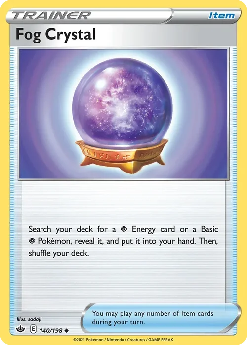 Fog Crystal 140 Pokemon card from Chilling Reign set