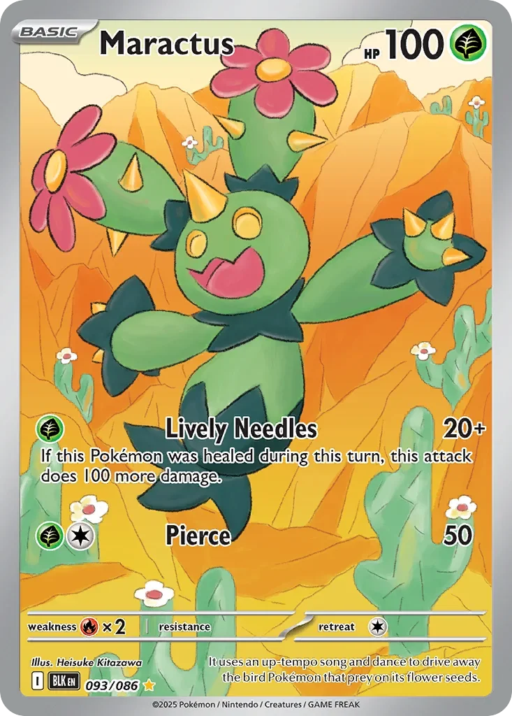 Maractus 93 Pokémon card - Illustration Rare