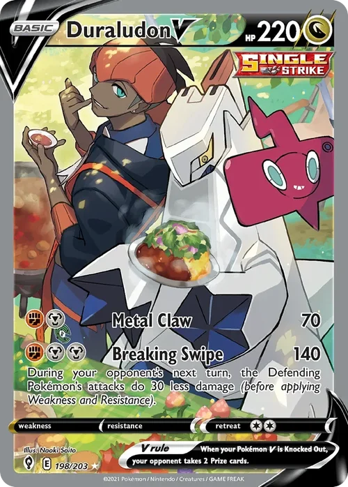 198/203 from Evolving Skies Alternate Art Pokemon Card