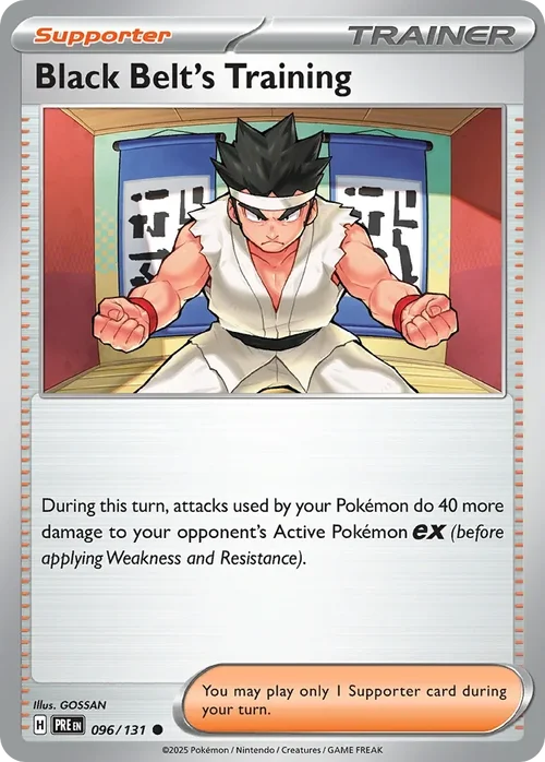 Black Belt's Training 96 Pokemon card from Prismatic Evolutions set