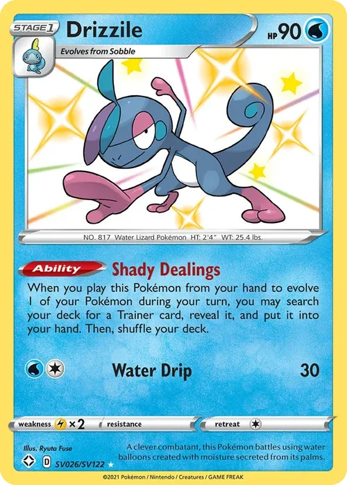 Drizzile SV026 Pokemon card from Shining Fates set