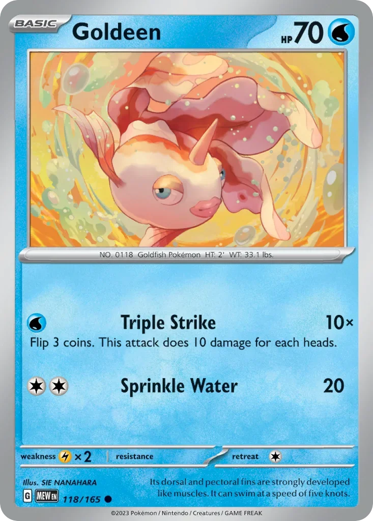Goldeen 118 Pokémon card