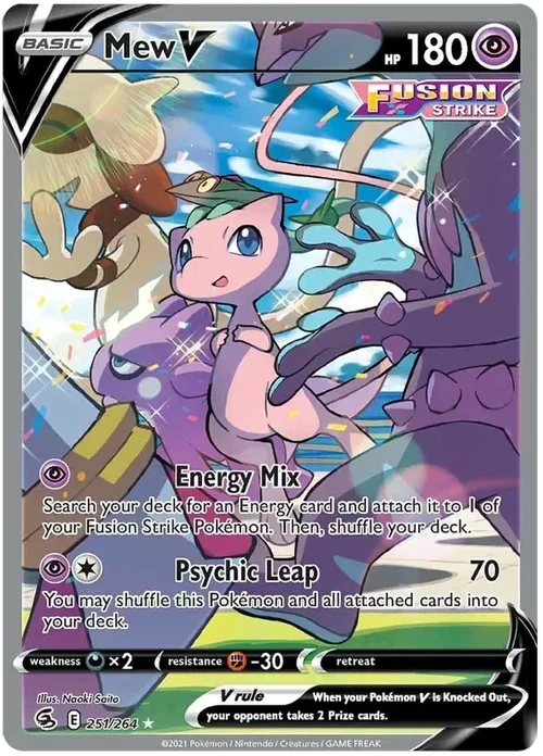 Mew-V.SWSH8.251 Pokemon card from Fusion Strike set