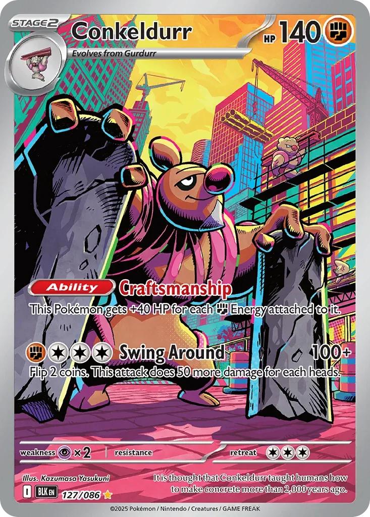 Conkeldurr 127 Pokémon card - Illustration Rare