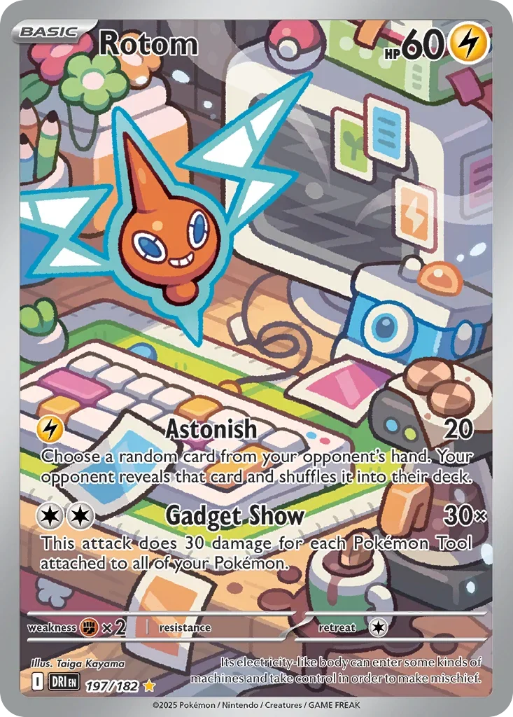 Rotom 197 Pokemon card from Destined Rivals set
