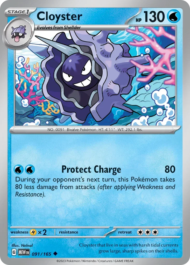 Cloyster 091 Pokémon card