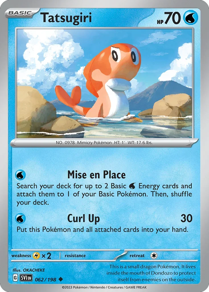 Tatsugiri 62 Pokemon card from Scarlet & Violet set
