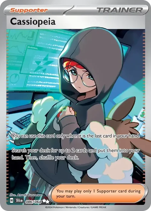Cassiopeia 86 Pokemon card from Shrouded Fable set