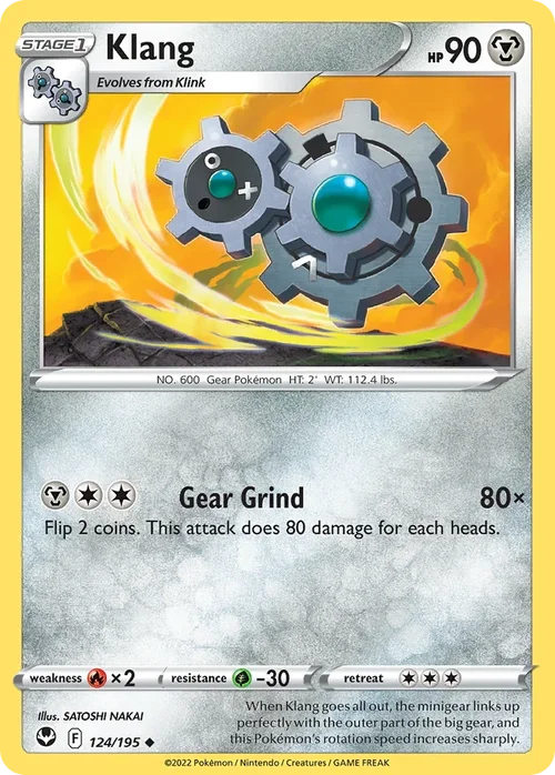 Klang 124 Pokemon card from Silver Tempest set