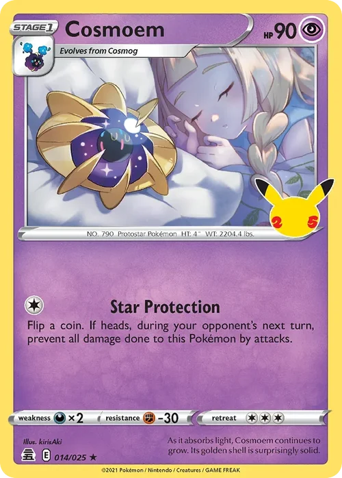 Cosmoem 14 Pokemon card from Celebrations set