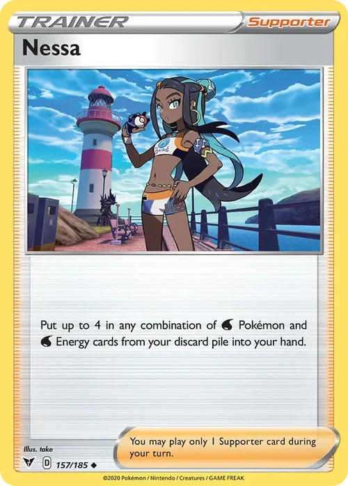 Nessa 157 Pokemon card from Vivid Voltage set