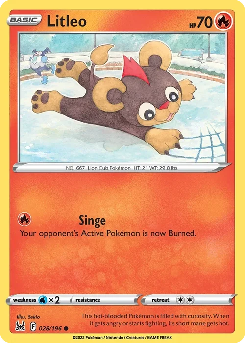 028/196 from Lost Origin Common Pokemon Card