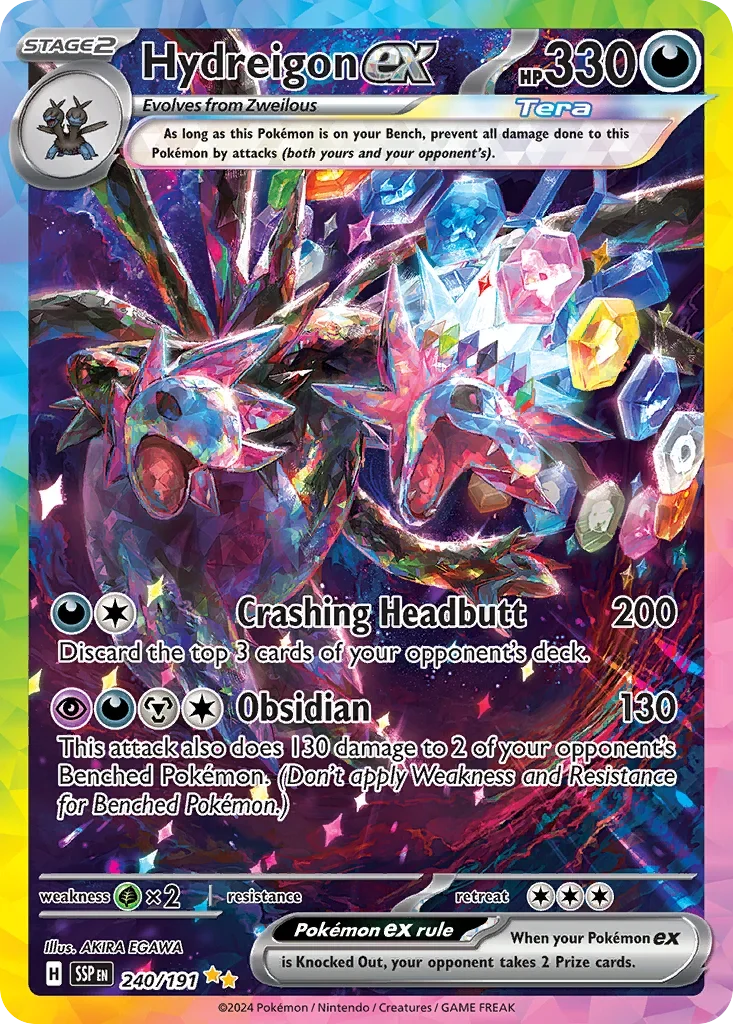 Hydreigon ex 240/167 Pokemon card from Surging Sparks set