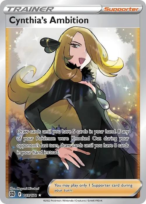 Cynthia's Ambition 169 Pokemon card from Brilliant Stars set