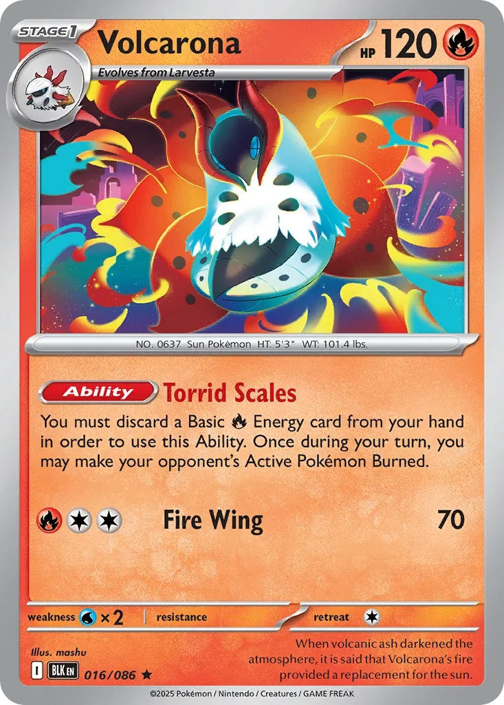 Volcarona 16 Pokémon card - Rare