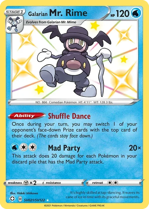 Galarian Mr. Rime SV021 Pokemon card from Shining Fates set
