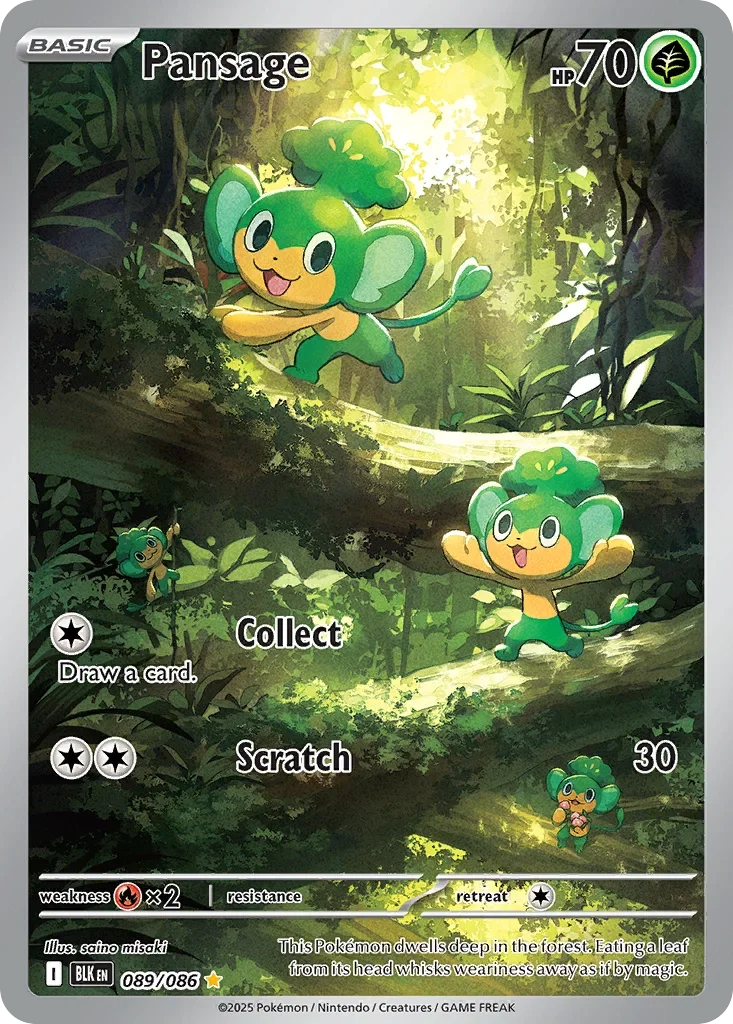 Pansage 89 Pokémon card - Illustration Rare
