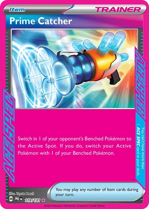 Prime Catcher 119 Pokemon card from Prismatic Evolutions set