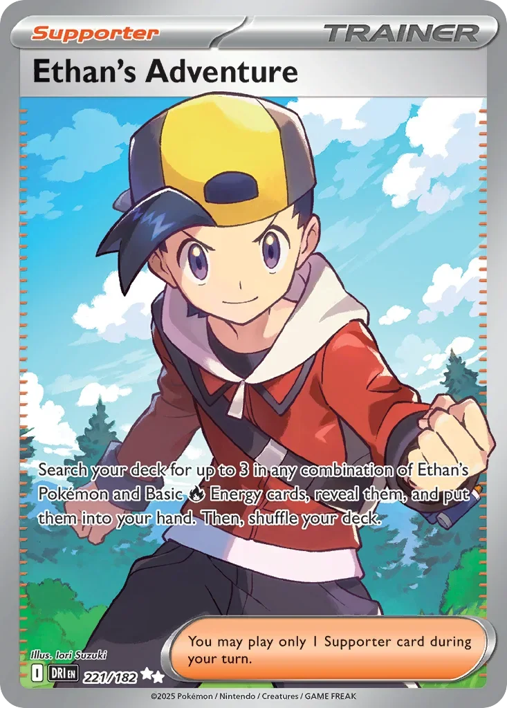 Ethan's Adventure 221 Pokemon card from Destined Rivals set