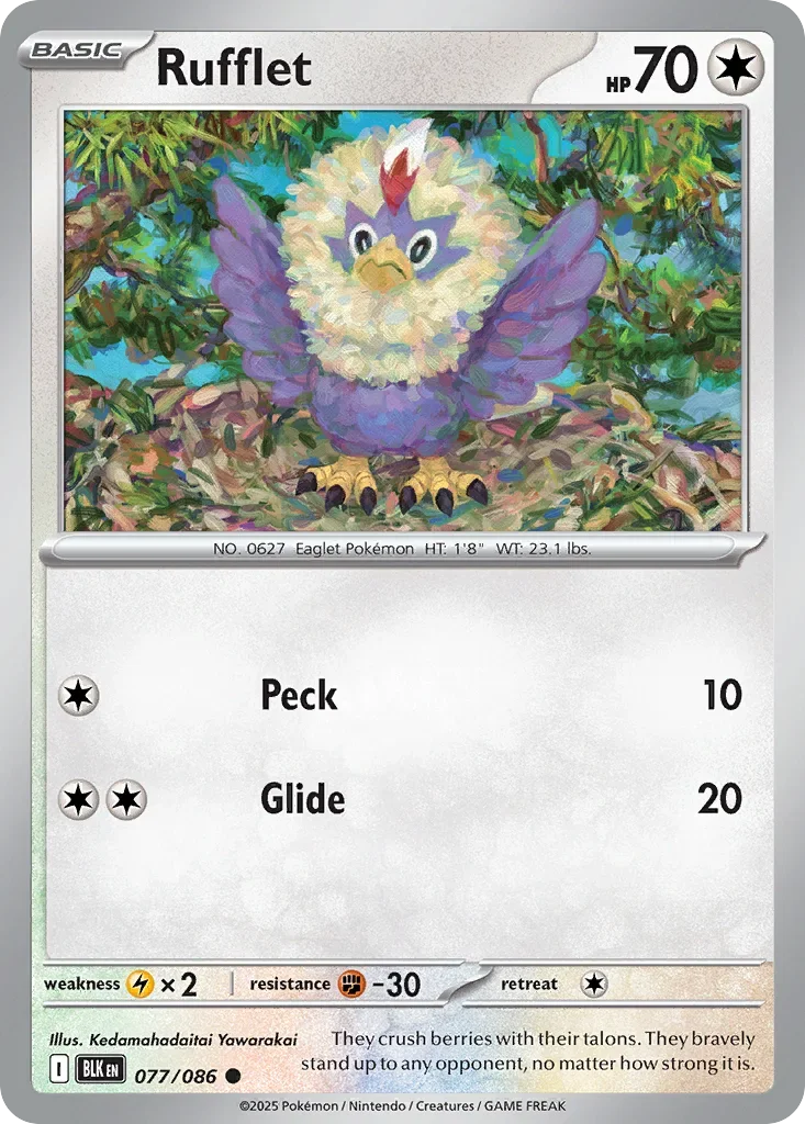 Rufflet 77 Pokémon card - Common