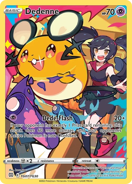 Dedenne 007 Pokemon card from Brilliant Stars set