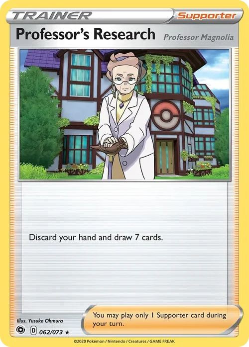 Professor's Research (Professor Magnolia) 62 Pokemon card from Champion's Path set