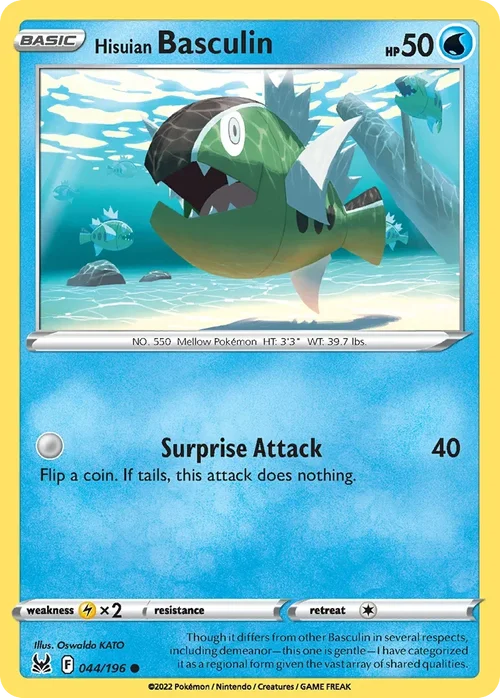 044/196 from Lost Origin Common Pokemon Card