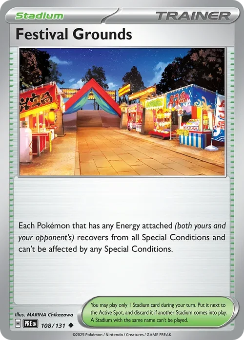 Festival Grounds 108 Pokemon card from Prismatic Evolutions set