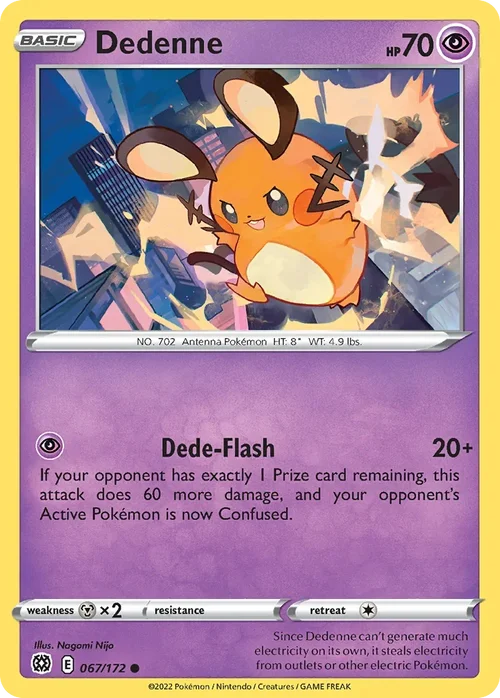 Dedenne 067 Pokemon card from Brilliant Stars set
