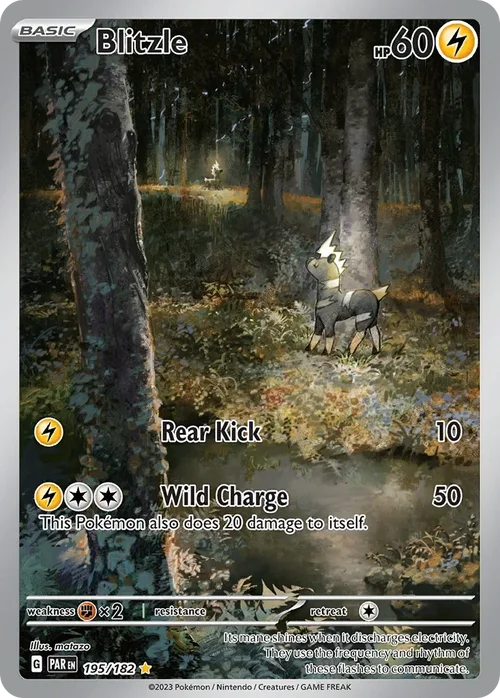 Blitzle 195 Pokemon card from Paradox Rift set