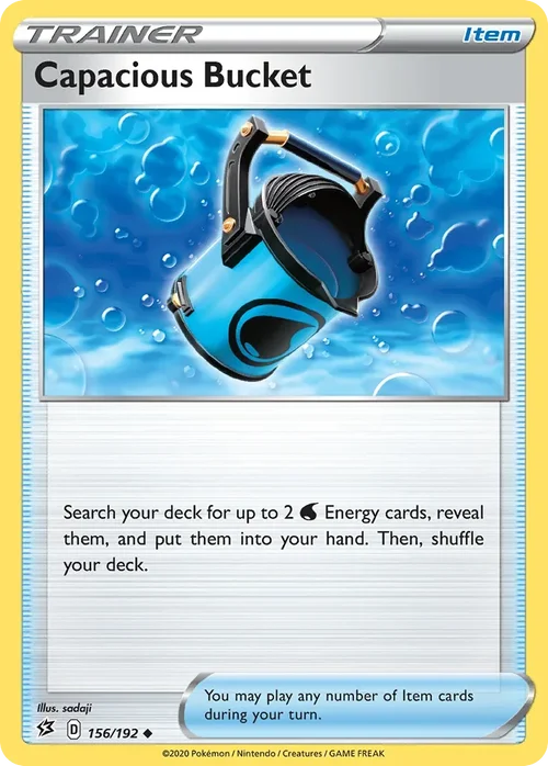 Capacious Bucket 156 Pokemon card from Rebel Clash set