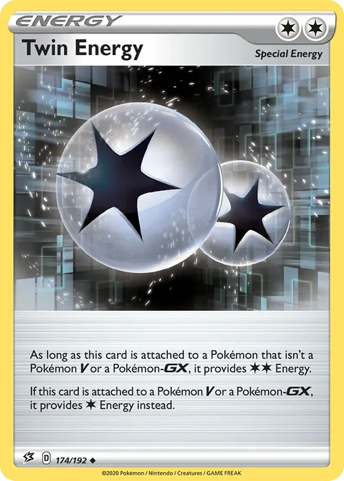 Twin Energy 174 Pokemon card from Rebel Clash set