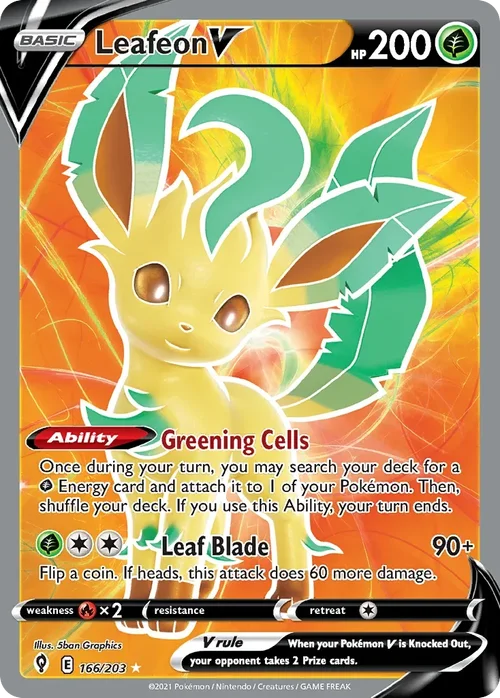 166/203 from Evolving Skies Full Art Pokemon Card