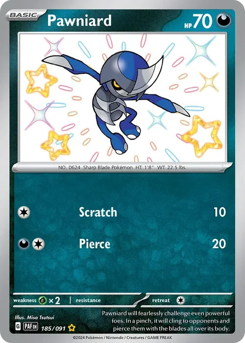 185/091 from Paldean Fates Shiny Rare Pokemon Card