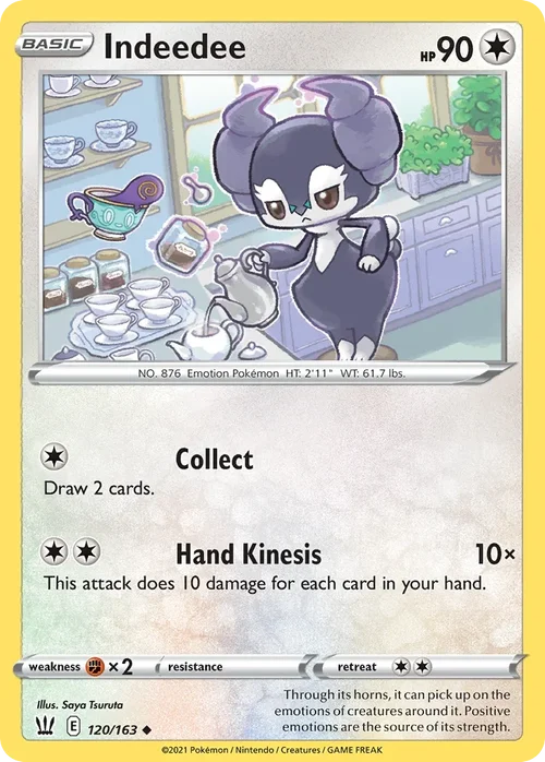 Indeedee 120 Pokemon card from Battle Styles set