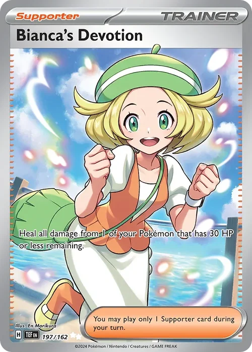 Bianca's Devotion 197 Pokemon card from Temporal Forces set