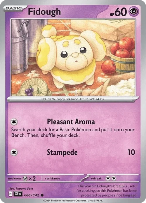 Fidough 66 Pokemon card from Stellar Crown set