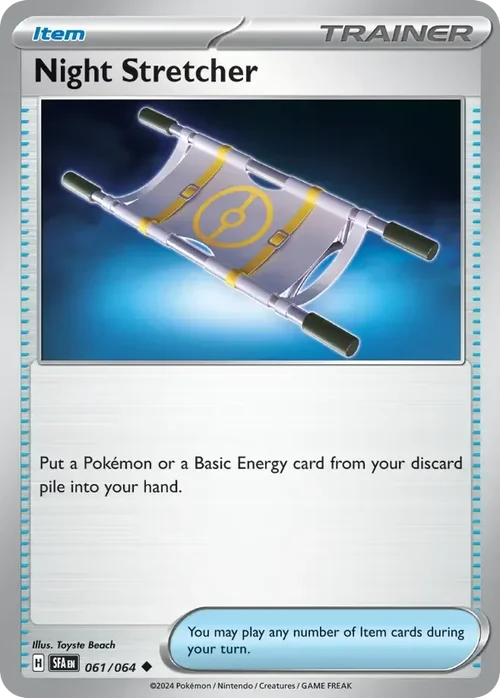 Night Stretcher 61 Pokemon card from Shrouded Fable set