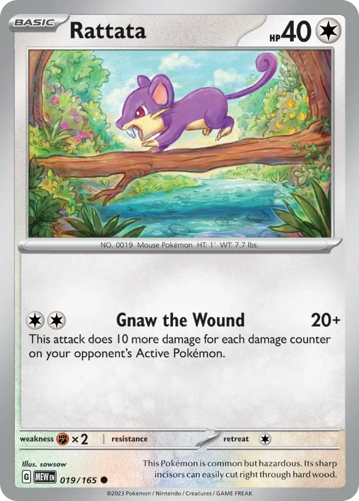 Rattata 019 Pokémon card